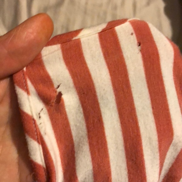 Forever 21 coral & white striped sweetheart tank - Picture 4 of 4